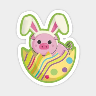 Surprise… I’m the Easter Bunny - Funny Piggy Magnet