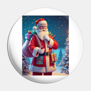 Christmas Santa Pin