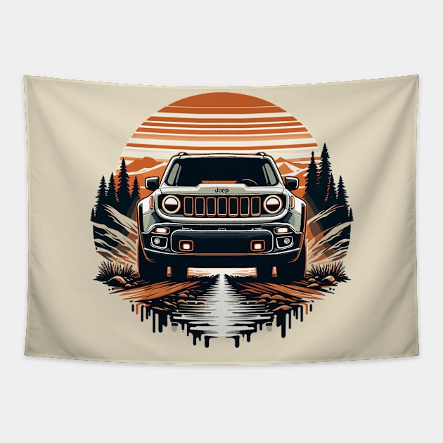 Jeep Renegade Tapestry by Vehicles-Art