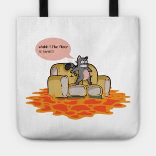 Floor Is Lava T Shirt Funny Cat The Floor Is Lava Shirt Tote