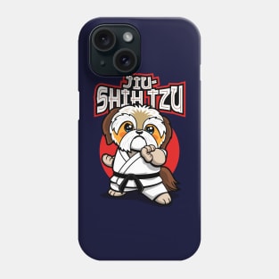 Jiu-Shih Tzu Funny Kawaii Shih Tzu Doing Jiu-Jitsu Martial Arts Phone Case