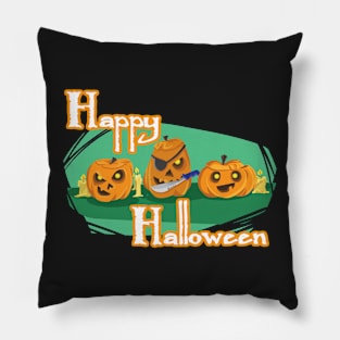 Happy Halloween from 3 Pumpkins Pillow