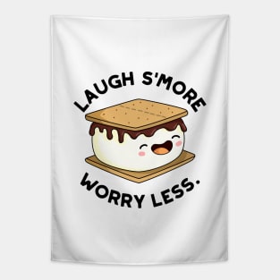 Laugh Smore Worry Less Cute Smore Pun Tapestry