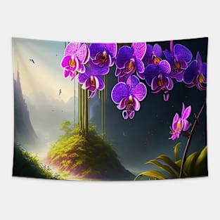 Orchid Flower Tapestry