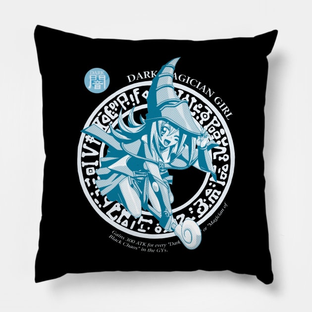 Dark Magician Girl (Sky Blue) Pillow by CentuStore