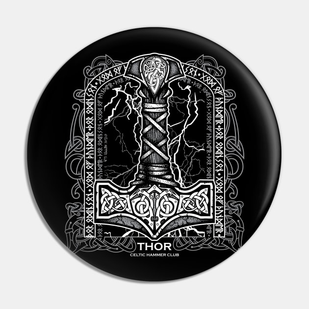 Thor Odinson, God of Thunder (Grayscale) Pin by celtichammerclub