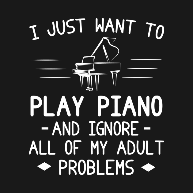 Key to Joyful Escapades! Funny Piano Tee & Hoodie by MKGift