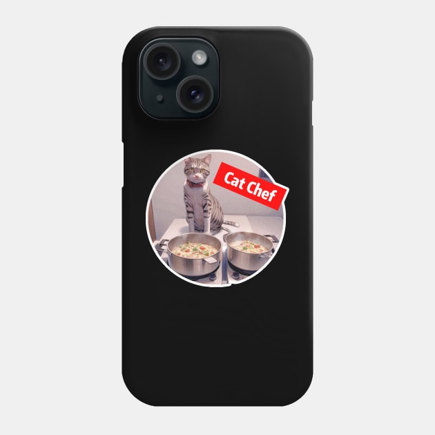 cat chef Phone Case by LycheeDesign