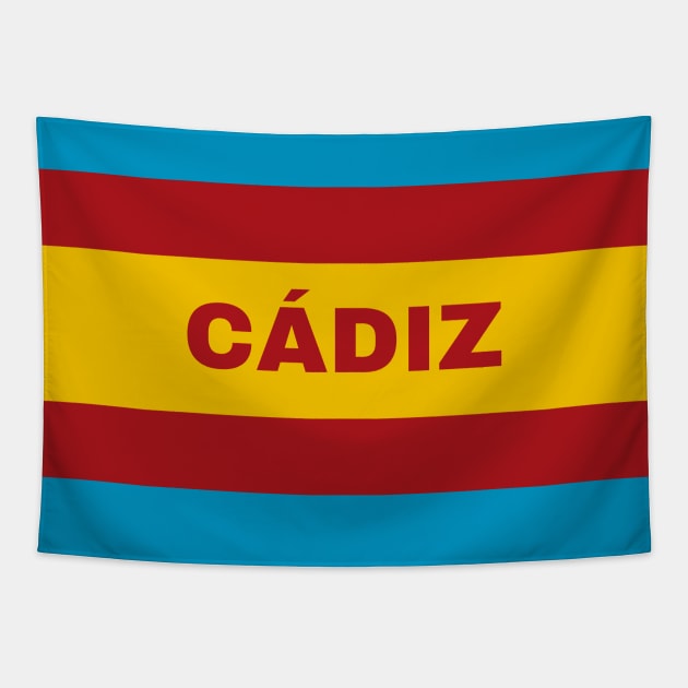 Cádiz City in Spanish Flag Colors Tapestry by aybe7elf