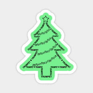 Trumpet Text Christmas Tree Magnet