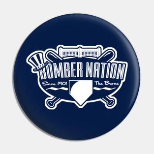 Bronx Bombers Nation Outline Pin