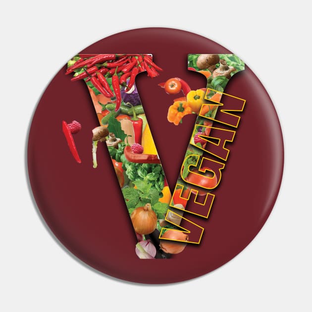 Vegan Pin by TeeText