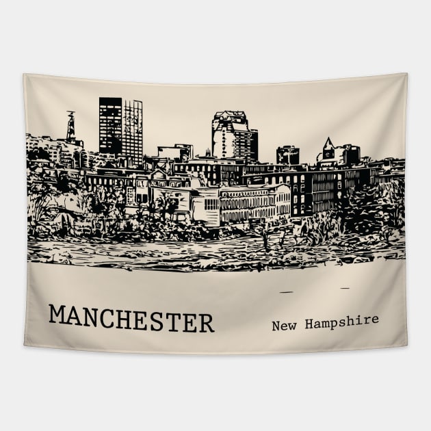 Manchester - New Hampshire Tapestry by Lakeric