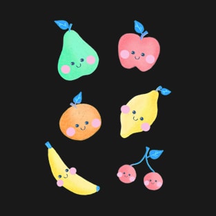 Kawaii Fruits - Adorable Sweet Food - Kawaii Art T-Shirt