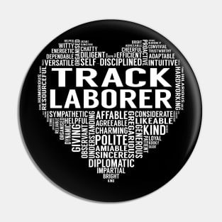 Track Laborer Heart Pin