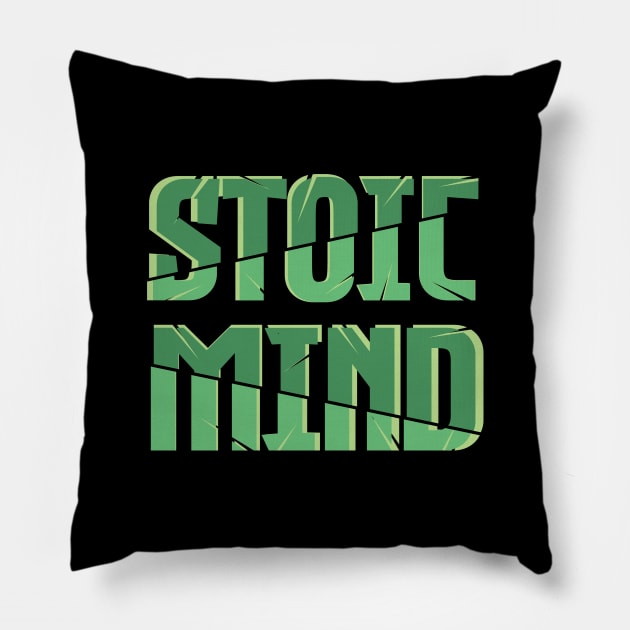 Stoic mind Pillow by passivemoth