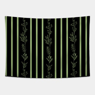 Minimal Flower with stripes Pattern Tapestry