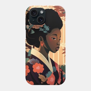 Black girl in Japan Phone Case