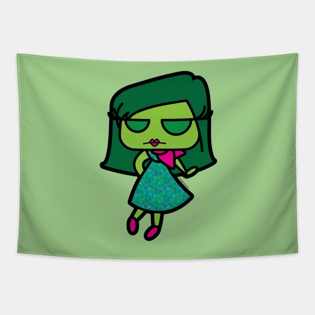 Disgust Tooniefied Tapestry by Tooniefied