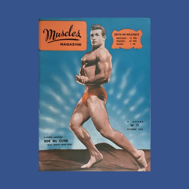 MUSCLES MAGAZINE - Vintage Physique Muscle Male Model Magazine Cover by SNAustralia