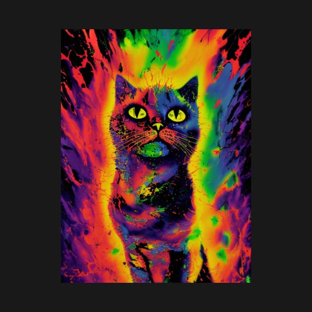 Trippy Multicolored Cat by Trip Tank