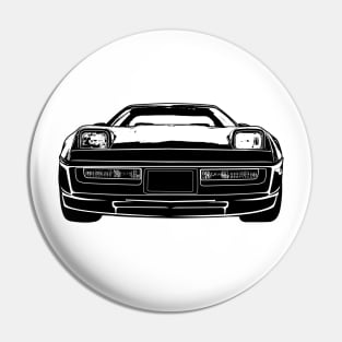 C4 Corvette Sketch Art Pin