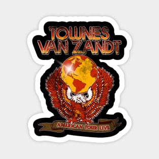 Townes Van Zandt Retro Eagle Tour Style Design Magnet