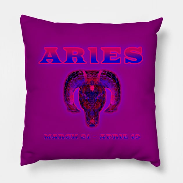 Aries 6b Boysenberry Pillow by Boogie 72