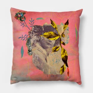 Behind the leaves collage Pillow