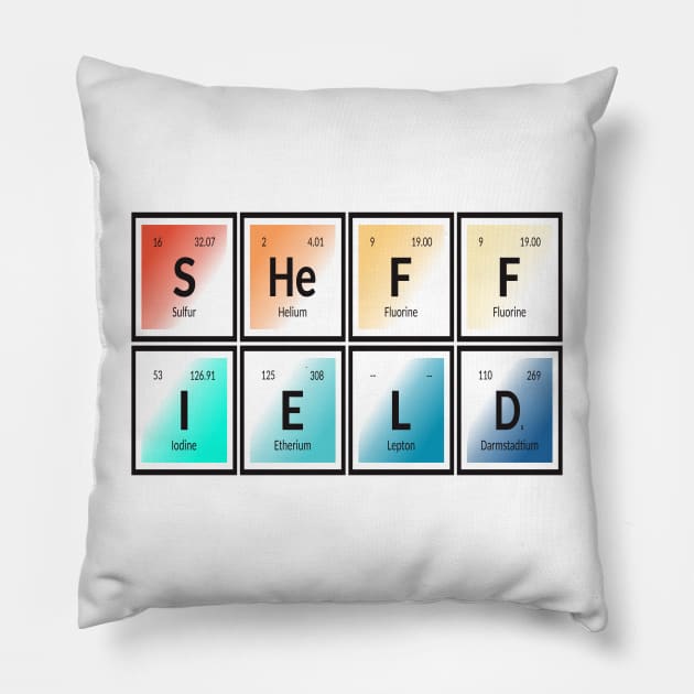 Sheffield Table of Elements Pillow by SupixIUM