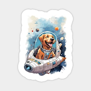 Golden Retriever in Space Magnet