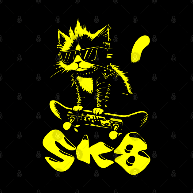 Skater Cat | Hardcore Cat | Radical Cat by Ryo Li