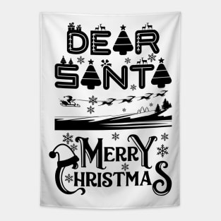 Dear Santa Merry Christmas Tapestry