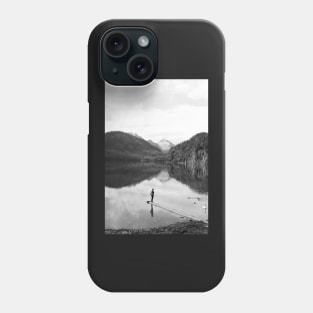 Mountain Reflection with woman Phone Case