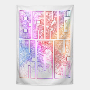 Bangkok, Thailand City Map Typography - Colorful Tapestry