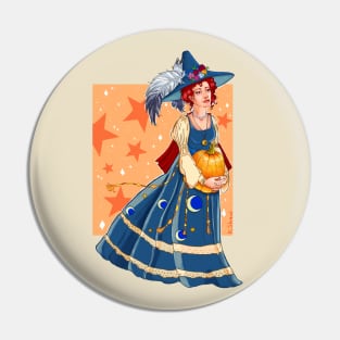 Cottagecore Halloween Witch Pin