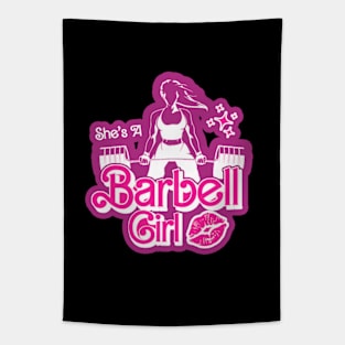 fitness barbie, She's a BARBELL Girl Tapestry