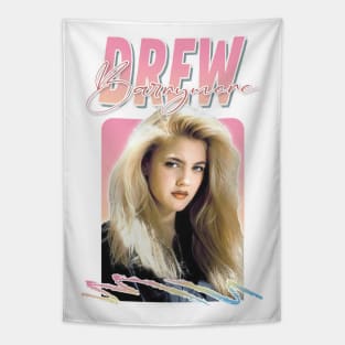 Drew Barrymore / 90s Retro Graphic Design Tapestry