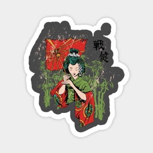 Japanese Geisha Girl Art Magnet