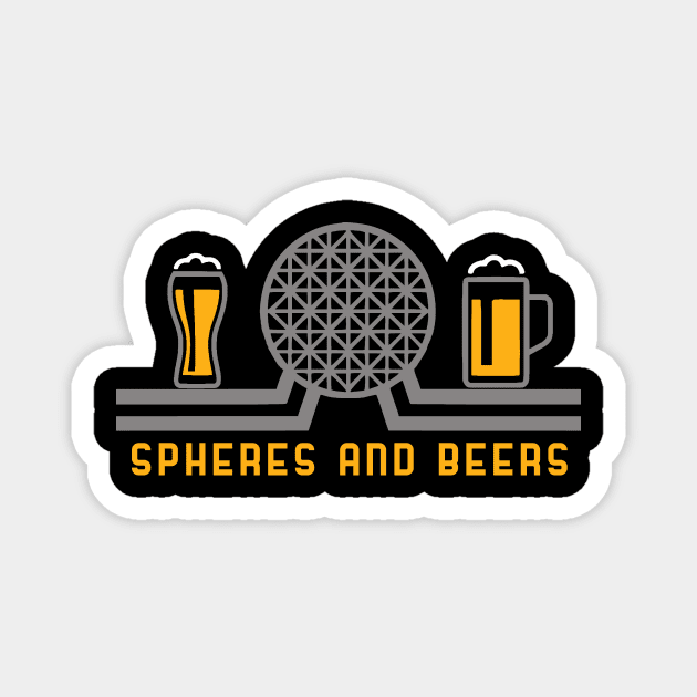 EPCOT Spheres And Beers Magnet by ThisIsFloriduhMan