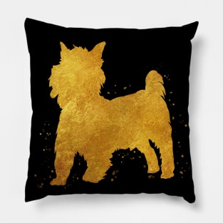 Yorkshire Terrier golden art Pillow