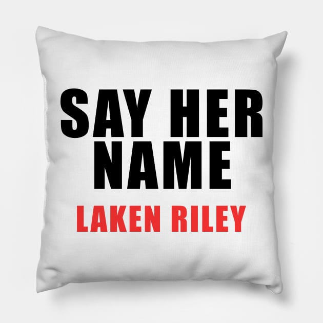 say her name laken riley Pillow by DesignergiftsCie