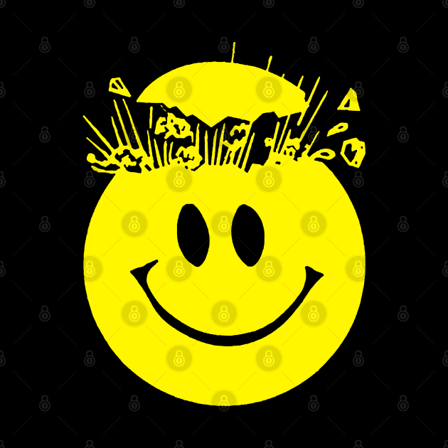 Exploding Acid House 80s Smiley Face by DankFutura