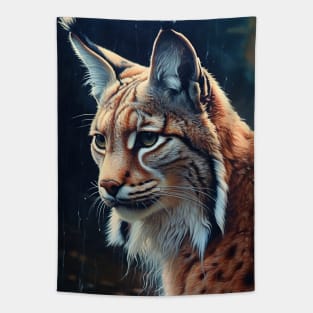 Oil Paint Hyperrealism: Amazing Zoo Lynx Tapestry