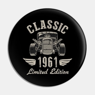 61 Year Old Gift Classic 1961 Limited Edition 61st Birthday Pin