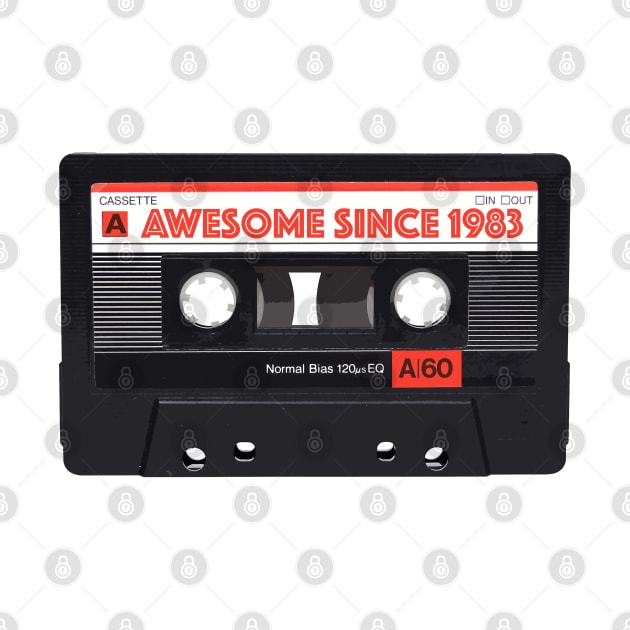 Classic Cassette Tape Mixtape - Awesome Since 1983 Birthday Gift by DankFutura