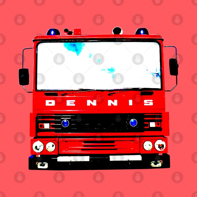 Dennis 1980s British classic fire engine red by soitwouldseem