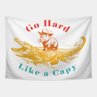 Go Hard Like A Capy Tapestry