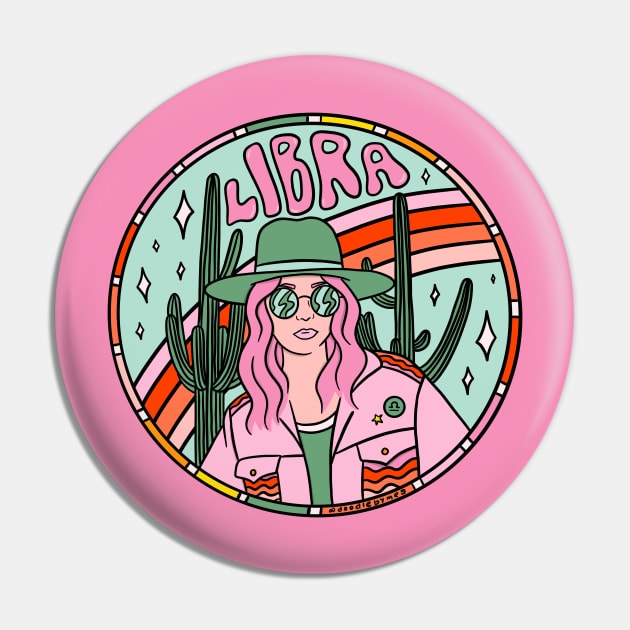 Libra Cowgirl Pin by Doodle by Meg