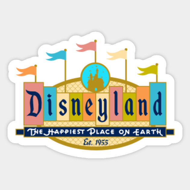 Vintage Disneyland Sign Disneyland Sticker Teepublic